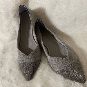 Rothy’s The Point Silver Metallic